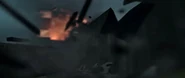 Stalingrad's death as he is crushed by the falling tower