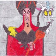 Jafar being bothered by Discord in "The Return of Chaos".