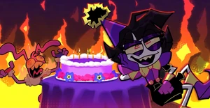 ALBB15.jpg (363 KB) Pox on Jammi's birthday, uncaring that the latter is screaming in pain