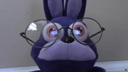 Bonnie with glasses.
