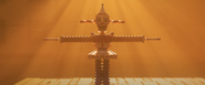 The Mimic T-Posing before turning into a spinning blade