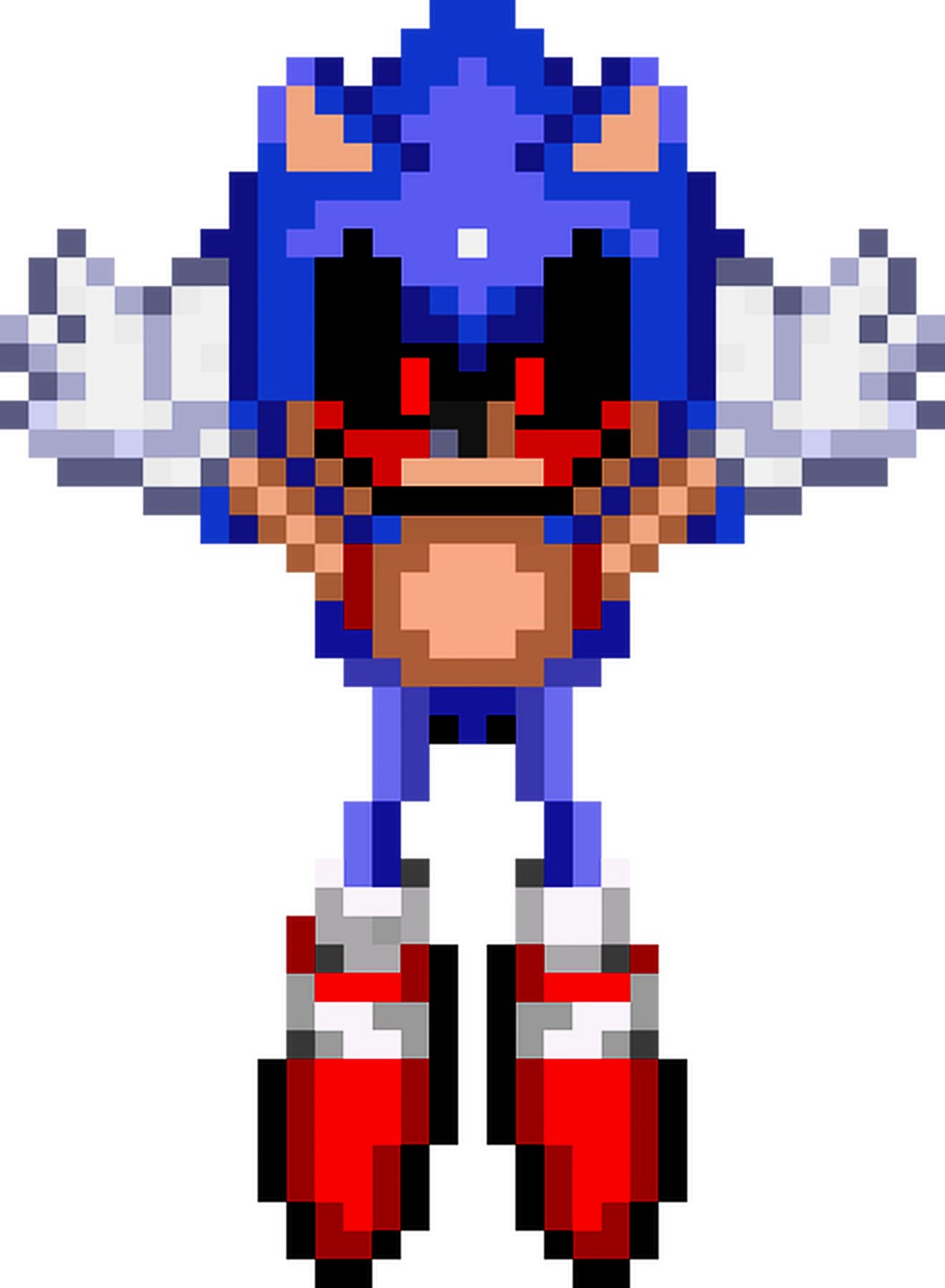 So, I'm working on a Sonic.EXE thing that has alot of Sonic.EXE concepts  made by fans and some official Sonic.EXE media. The creators are credited  ontop of each X. : r/SonicTheHedgehog