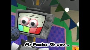 "Oh wow... Two loose a turns in a row... W-what are the odds?" Mr. Puzzles slowly starts to lose his ratings.