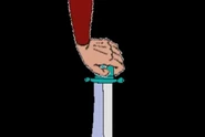 LinkHoldingSword.png (18 KB) Link holding his sword, shortly before picking it up.
