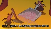 The miniature clones of Koakuma sweeping Patchouli's hair