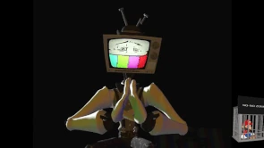 "DON'T DIE!!!" Mr. Puzzles' villainous breakdown as he destroys his game show set, revealing his true nature to the audience.