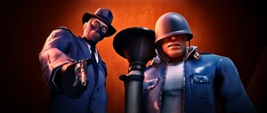 Jacques and Soldier look down at the Sniper.