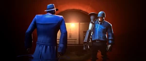 The Detective arguing with Soldier in the sewers