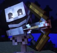 The Skeleton with his bow and arrow