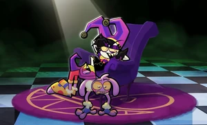 ALBB21.jpg (292 KB) Pox at the end of the music video as she uses Jammi as a prop for her feet, uncaring about the latter's suffering