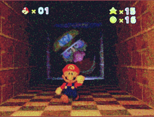 The Wario Apparition chasing Mario in the “prototype build” of Super Mario 64