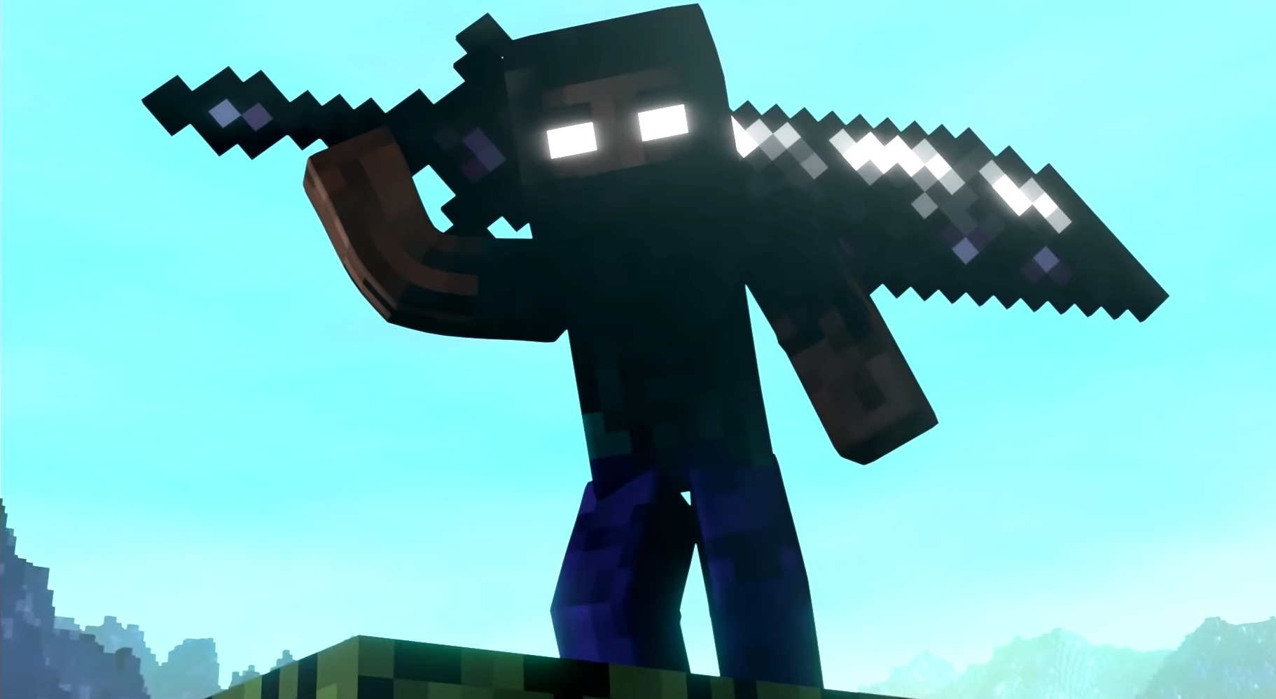 Herobrine with sword