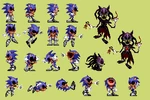 Raven's sprite sheet, which includes a sprite that would become one of X's taunts in SONIC 2011