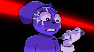 With the syringe empty, he has no other choices left, referencing Gohan's pre-transformation.