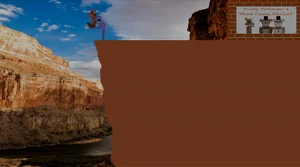 Dave throwing Foxy into the Grand Canyon back in 1985.