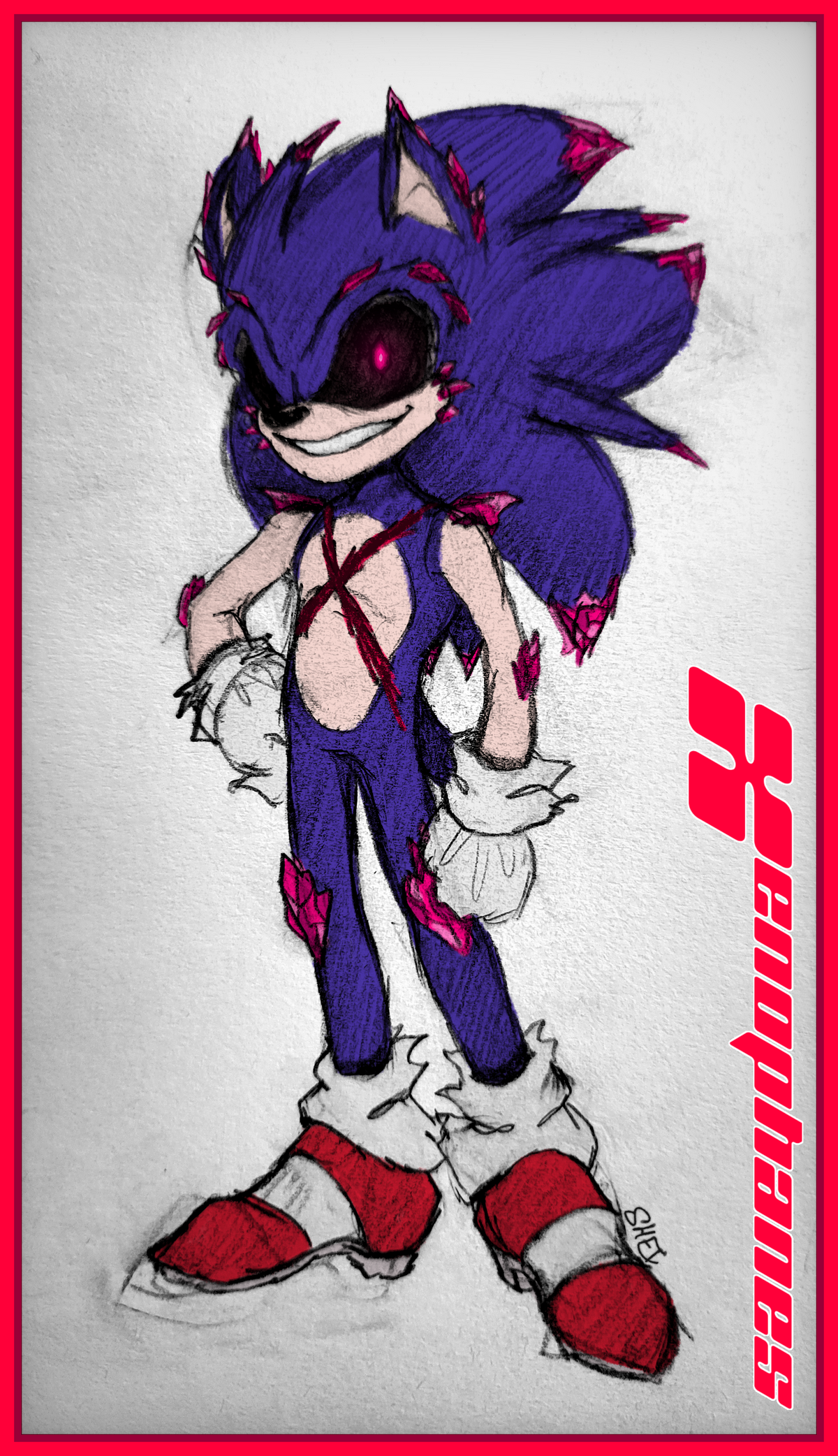 Sonic.EXE concept: Phantom EXE. I thought about FNF mod while