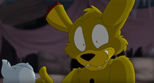 Springtrap in Part 17, proving himself to be alive, but even more insane.