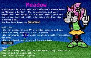 Meadow's character reference sheet.