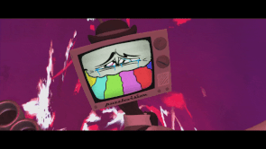 Mr. Puzzles' redemption and final moments as his screen shows a "That's all Folks!" sign-off before presumed death after sacrificing himself for the SMG4 Crew by sealing the time rift.