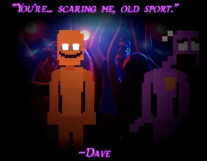 Dave in "An Ending" with a sadistic looking Old Sport.
