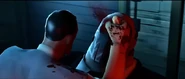 Stalingrad gets stabbed in the eye after grabbing Dr. Ludwig
