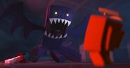 The Impostor roars at Orange right before eating him
