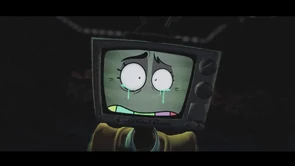 Mr. Puzzles finally realizing he’s gone too far after permanently losing Meggy’s trust and his chances of seeing Leggy again forever.