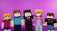 A photo of Evan with his family