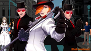 Torchwick arriving to From Dust 'Till Dawn as bystanders watch them in horror.