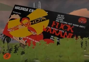 Wagundan 5.png (868 KB) Wagundan propoganda on destroyed Wakandan Billboard