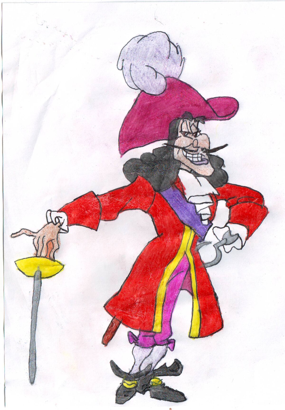 Captain Hook (without his mustache) 2 by superherofan2003 on