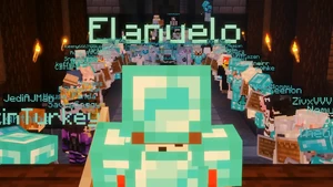 Elanuelo hosting a coronation for himself.