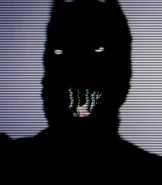 Batman showing his sharp teeth