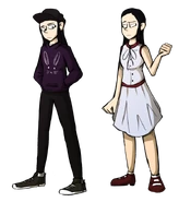 Bonnie Glade in POPGOES Reprinted, in both of her clothes.