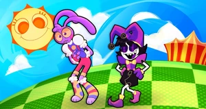 ALBB4.jpg (437 KB) Pox and Jammi walks outside the tent