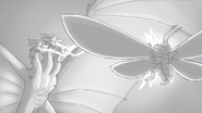 Ghidorah killing Mothra.