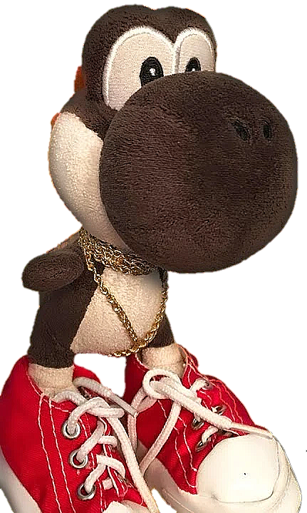 black yoshi plush sml