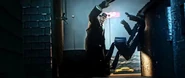 Stalingrad attacking the Detective after he tries to take the briefcase