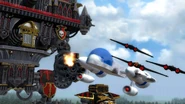 Imperator Titan and Imperial aircraft taking out SMG4's USB ship