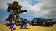The Imperial Army fighting on an enemy desert exoplanet