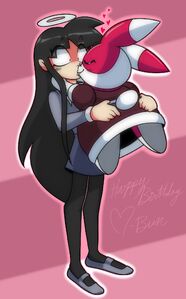 Cherribun and Noelle; His adopted mothers.
