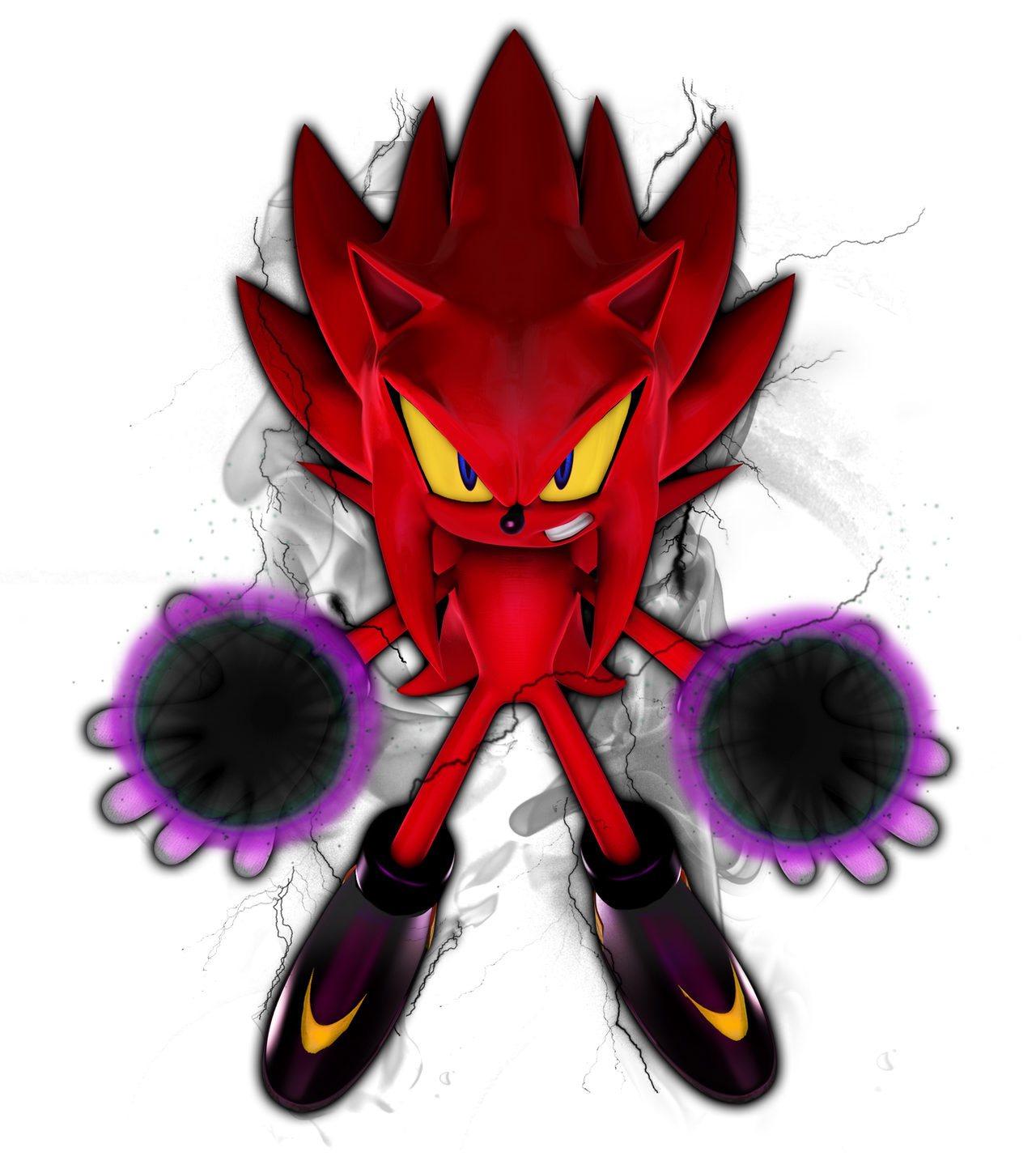 Redesign of the cut Sonic X hyper Sonic form (aka Nazo) : r/SonicTheHedgehog