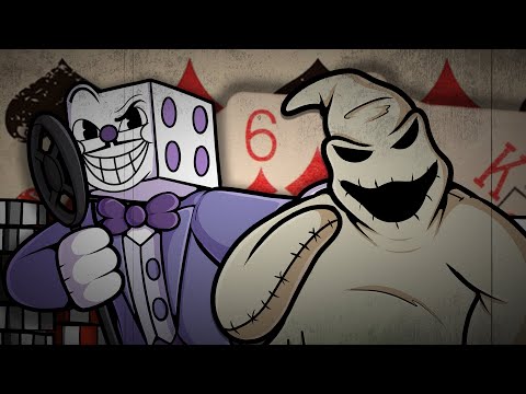 A cosplayer dressed as King Dice from the video games Cuphead