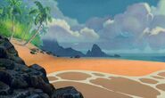 Hawaii (State of the United States of America, located at the North Pacific Ocean, homeland of Lilo Pelekai, and Nani Pelekai, relevant location in the series, threatened by the villain forces, presumably standing)