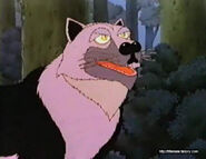 Aragh (Magical talking wolf, companion of Sir Orin Neville Smythe, joined with Snow White and Peter Dickison on their journey, partook on the main resistance force as one of the prominent fighters, contributed his effort in stopping Mok, Maleficent, and Chernabog in battle of Bald Mountain, knocked out by Maleficent's dragon form in battle of Bald Mountain, awakened by the end and departed to the unknown along with his friends)