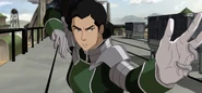 Kuvira (Daughter of Feng and current ruler of the Earth Kingdom, left the faction after hearing Ozai's plan and formerly tried to kill the Fire Lord, but failed)