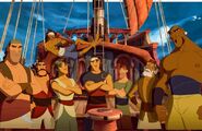 Sinbad's Crew (Crewmen of Sinbad, companions, assisted Sinbad and Marina in their battles against the villains, bested Mok and Maleficent's allies at battle of Bald Mountain, celebrated the end of the war at King Stefan's castle along with Marina, Proteus, and their allies, fate unknown afterwards)