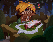 The Mad Hatter's House (Residence of the Mad Hatter, assaulted by Frollo's soldiers, left abandoned, until the Hatter and the March Hare's return in the Epilogue)