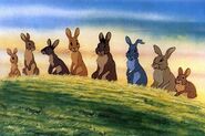 Hazel's Rabbits (The Watership Down inhabitants, companions of Hazel, friends of Bambi, Simba, and the other wilderness heroes, combatants of Simba's inner circle, prominent fighters of the main resistance force, clashed with Scar and allies in various battles, contributed their effort in stopping Mok, Maleficent, Chernabog, and their allies in battle of Bald Mountain, found refuge in the North American forests along with many other woodland critters)