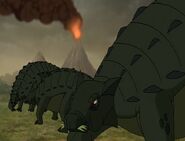 Ankylosaurus (Turok: Son of Stone) (Dinosaurs living in the vast valley, terrorized by Sharptooth, presumably returned to the valley after Sharptooth's demise)